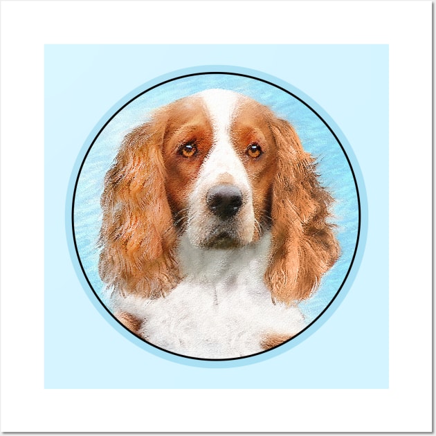 Welsh Springer Spaniel Painting - Original Dog Art Wall Art by Alpen Designs